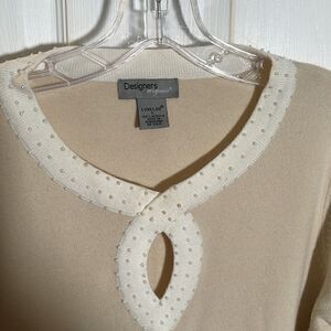 Designers Originals pull over long sleeve sweater knit top NWOT